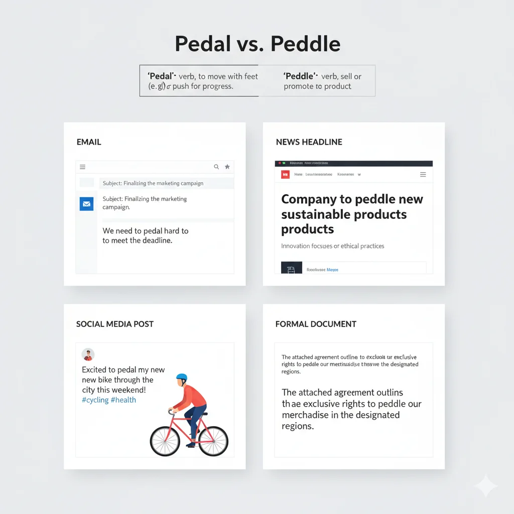 Pedal vs Peddle