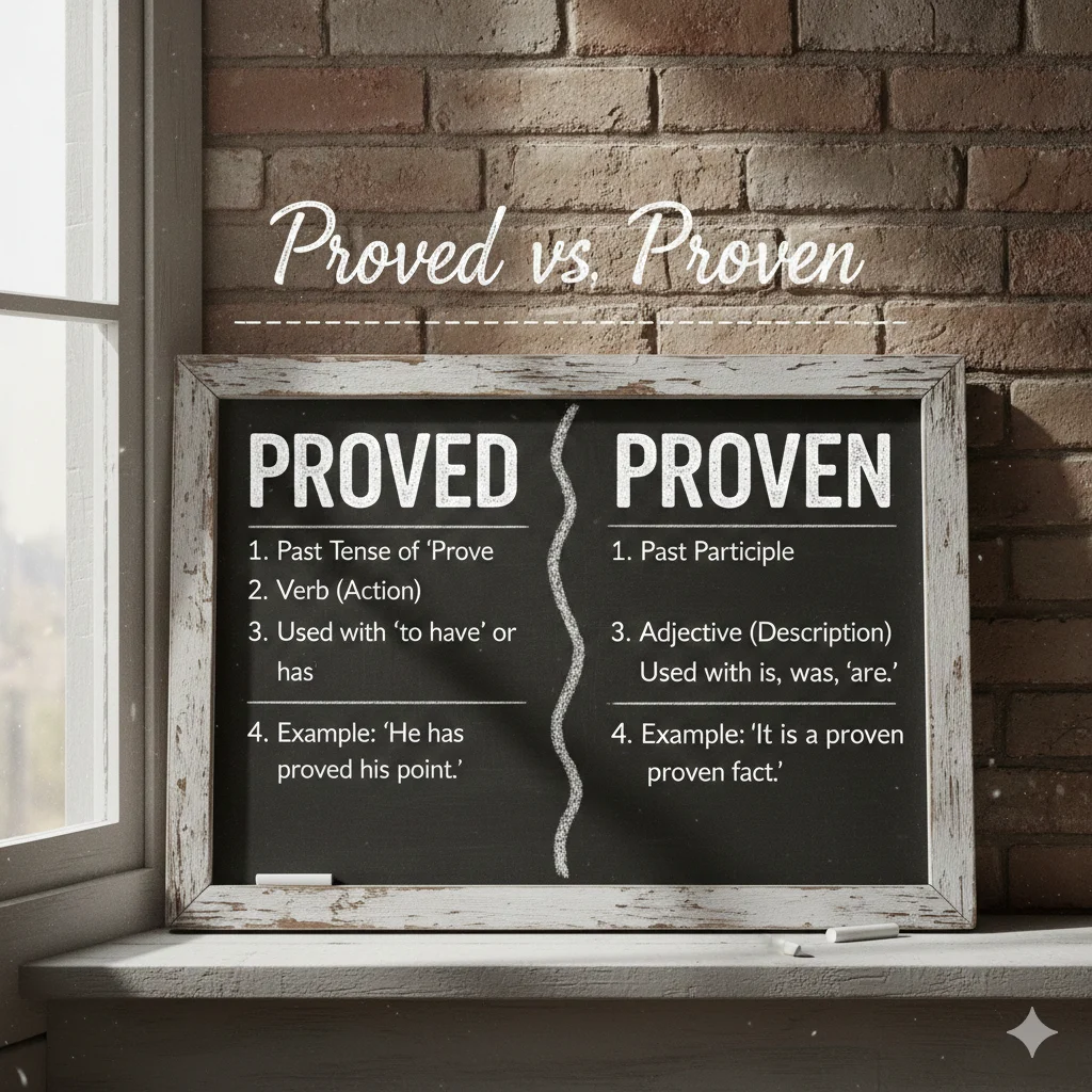 Proved vs Proven