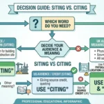 Siting Vs Citing