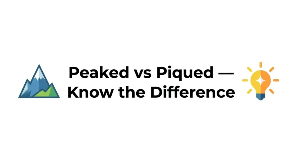 Peaked Vs Piqued