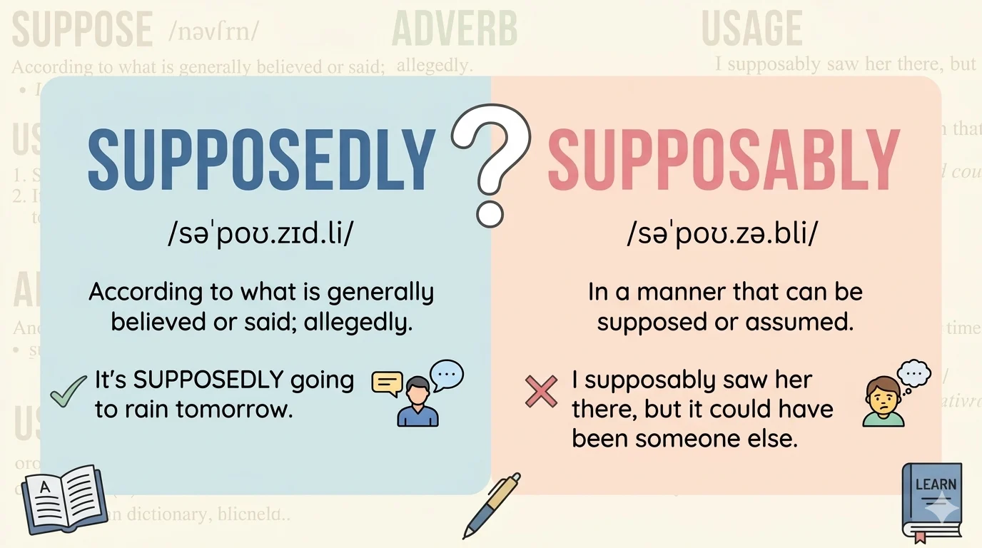 Supposedly Vs Supposably