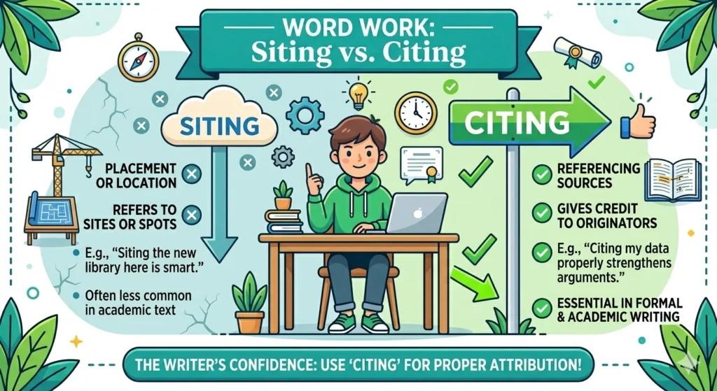 Siting Vs Citing